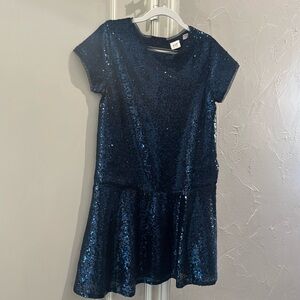 Gap Kids Sequin dress Size Medium 8 Navy